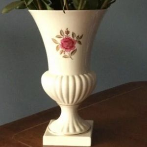 Vintage Lenox Rhodora Pink Rose Urn w/Gold Accents